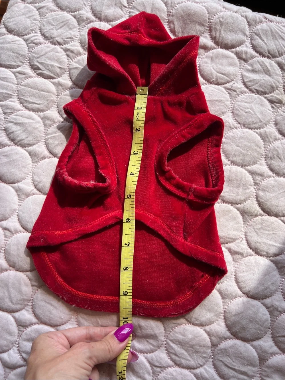 Red Rhinestone Crown Hooded Pet Sweatshirt top XS